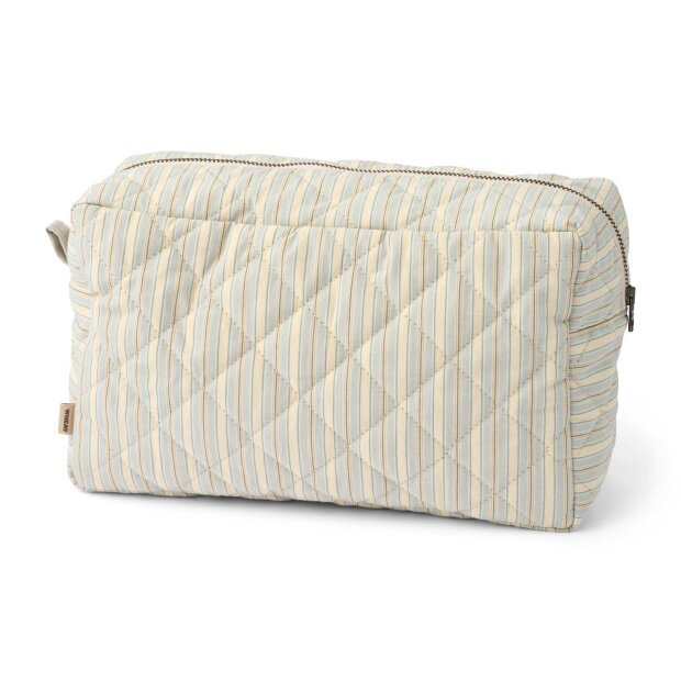WHEAT - WASH BAG LARGE ZIGGI | BLUE OCEAN STRIPE