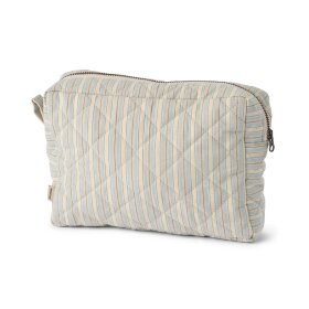 WHEAT - WASH BAG SMALL ZIGGY | BLUE OCEAN STRIPE