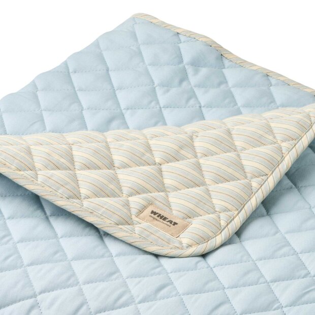 WHEAT - QUILT BLANKET | BLUE OCEAN STRIPE