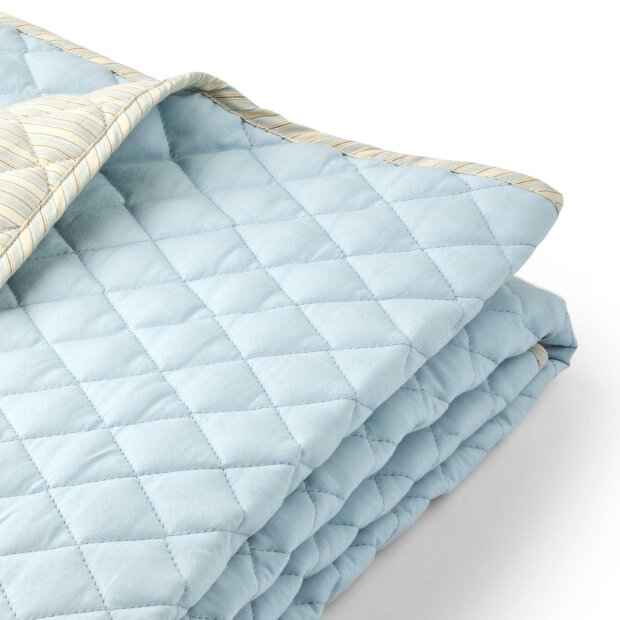 WHEAT - QUILT BLANKET | BLUE OCEAN STRIPE