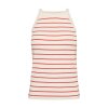 MOS MOSH - IMANJA CALIZ STRIPE KNIT TOP | SPICY ORANGE