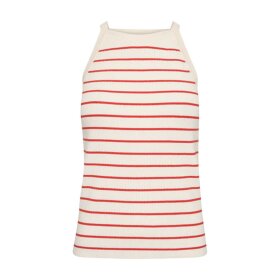 MOS MOSH - IMANJA CALIZ STRIPE KNIT TOP | SPICY ORANGE