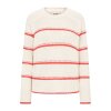 MOS MOSH - ROLA BINE STRIPE CREWNECK KNIT | SPICY ORANGE