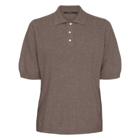 BTF CPH - CASHMERE PULLOVER W/COLLAR | ASH BROWN MELANGE