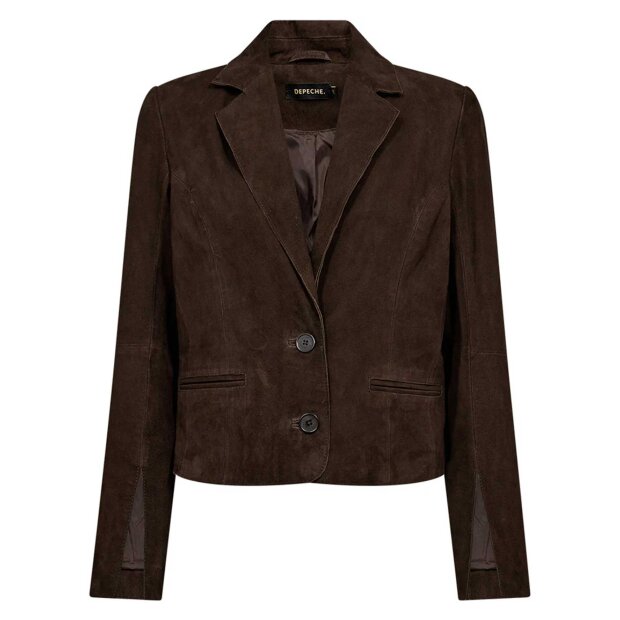 DEPECHE - SAVANNA SUEDE BLAZER | DUSTY BROWN