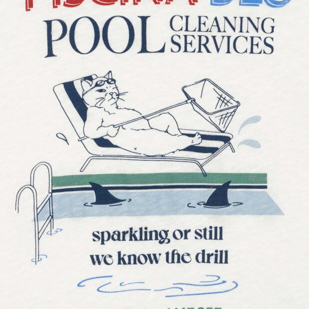 KONGES SLØJD - ERA TEE | OFF WHITE/PISCINA