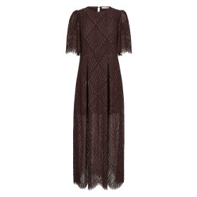 CO COUTURE - LETI LACE MAXI DRESS | DARK BROWN