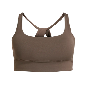 RETHINKIT STUDIOS - BUTTER SOFT SPORTS BRA SEINNA | DARK BROWN
