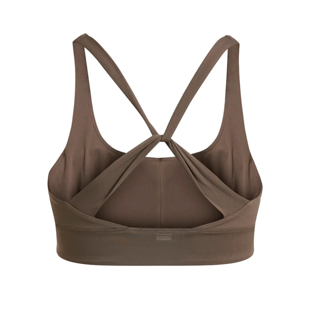 RETHINKIT STUDIOS - BUTTER SOFT SPORTS BRA SEINNA | DARK BROWN