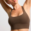 RETHINKIT STUDIOS - BUTTER SOFT SPORTS BRA SEINNA | DARK BROWN