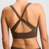 RETHINKIT STUDIOS - BUTTER SOFT SPORTS BRA SEINNA | DARK BROWN