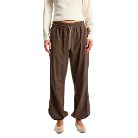 RETHINKIT STUDIOS - TRACK LOOSE PANTS PALMA | DARK BROWN