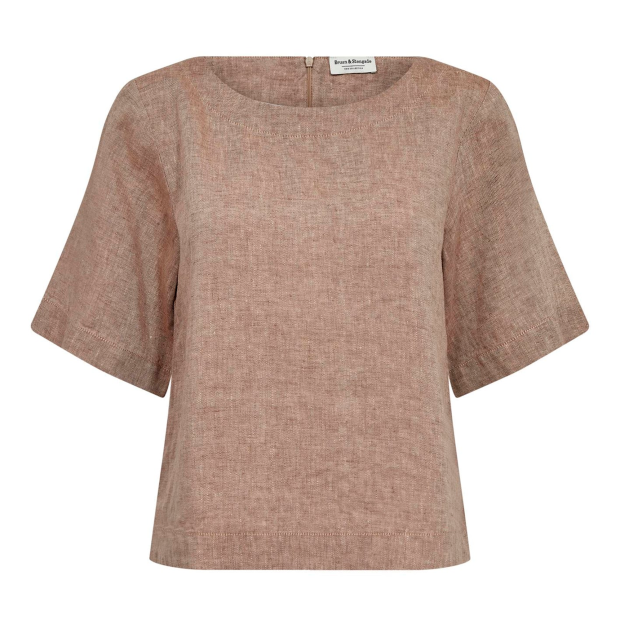 BRUUN & STENGADE - LUCIANNE REGULAR FIT TOP | BROWN