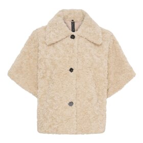 NOTYZ - FAUX FUR JACKET | TAUPE