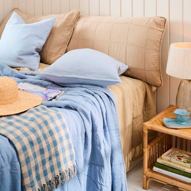 IB LAURSEN - VINTAGE QUILT SENGETÆPPE | CORNFLOWER