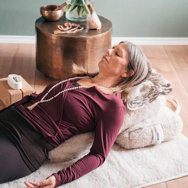 GOYOGI - RELEASE WOOL RECTANGULAR BOLSTER | SAND