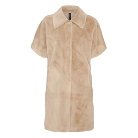 NOTYZ - FAUX FUR LONG SS JACKET | SAND SHELL