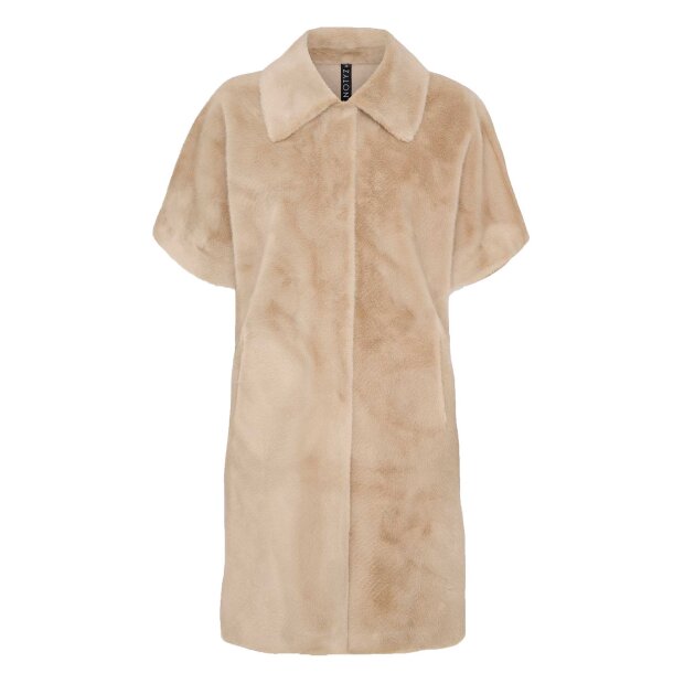 NOTYZ - FAUX FUR LONG SS JACKET | SAND SHELL