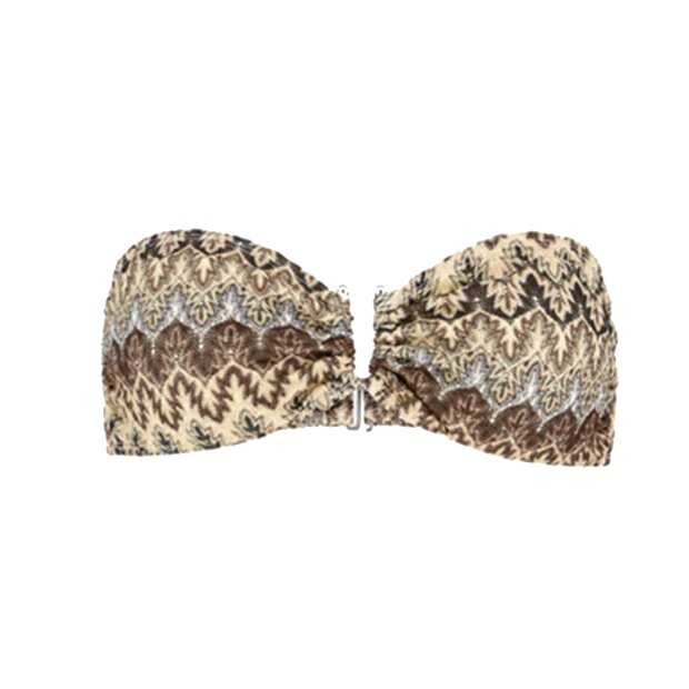 BECK SØNDERGAARD - AMBER BANDEAU BIKINI TOP | MOCHA BROWN