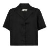 IVY COPENHAGEN - KARMEY SS LINEN SHIRT | BLACK