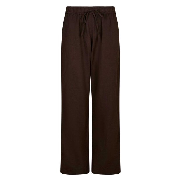 NEO NOIR - SONAR LINEN BUKSER | DARK BROWN