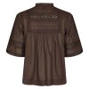 NEO NOIR - SIAMA VOILE BLUSE | DARK BROWN