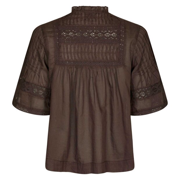 NEO NOIR - SIAMA VOILE BLUSE | DARK BROWN