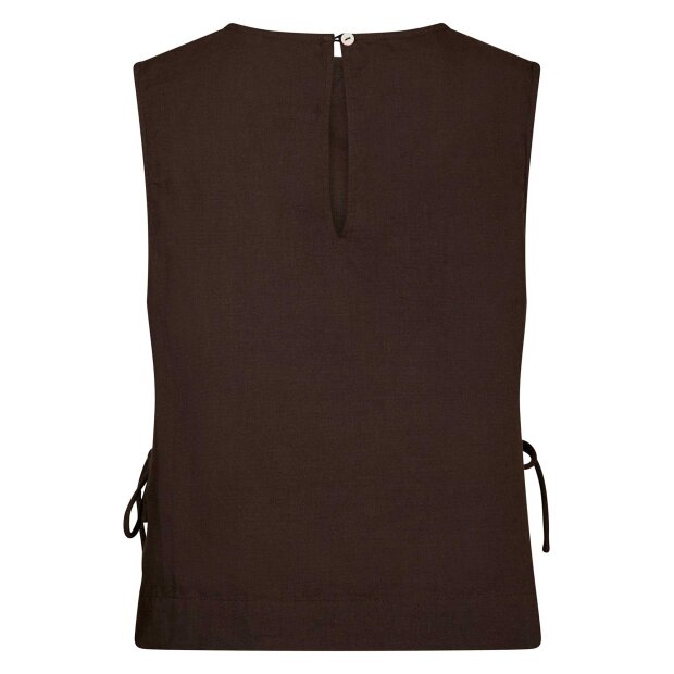 NEO NOIR - SVETLANA TOP I HØR | DARK BROWN