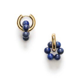 ANNI LU - DEEP BLUE HOOPS | GOLDEN LAPIS