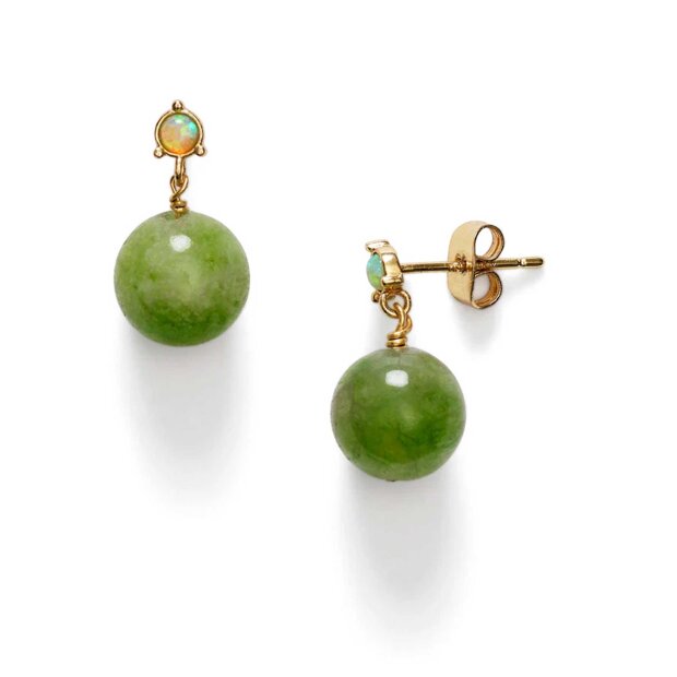 ANNI LU - BALL EARRING | SAGE GREEN