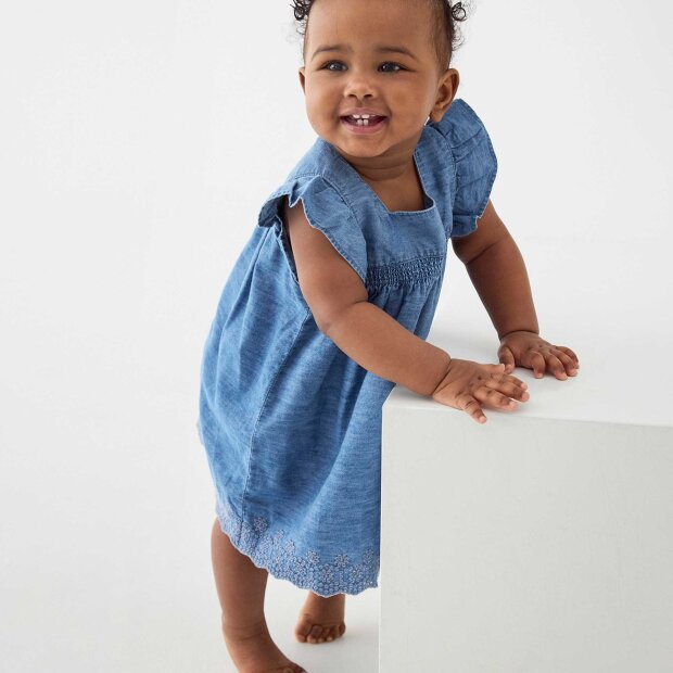 MINYMO - DRESS SS CHAMBRAY | FADED DENIM