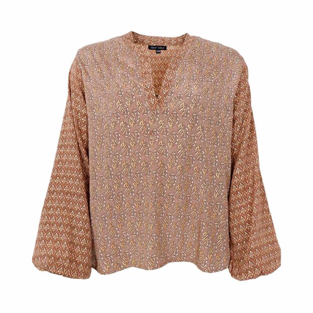 BLACK COLOUR - LUNA BLOUSE | NOUGAT MULTI