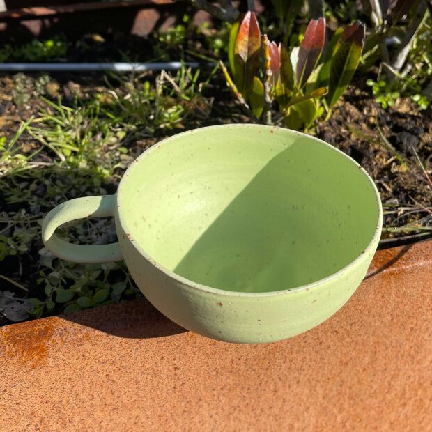SANDKAAS KERAMIK - TEA BOWL | LYSEGRØN