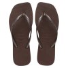 HAVAIANAS - SLIM SQUARE KLIPKLAPPER | DARK BROWN
