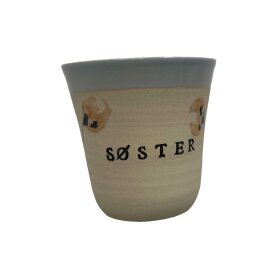 STINEMEI KERAMIK - PERSONLIG KOP | SØSTER/BLÅ/BLÅBLOMST