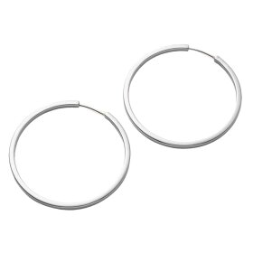 PERNILLE CORYDON - LARGE CIRCLE LINE HOOPS | SØLV