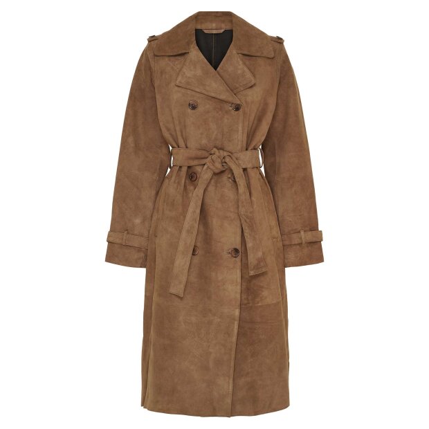 BTF CPH - GRETTA SUEDE TRENCHCOAT | NUDE BROWN