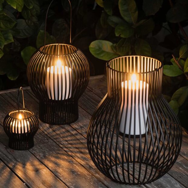 UYUNI - UPSIDE DOWN LANTERN - LARGE | BLACK