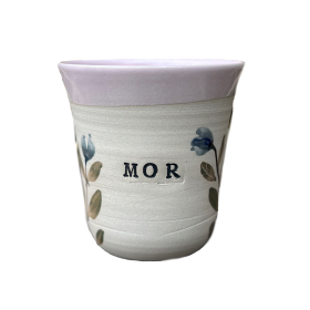STINEMEI KERAMIK - PERSONLIG KOP | MOR/ROSA/BLÅ BLOMST