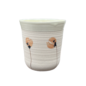 STINEMEI KERAMIK - KOP U/HANK - HØJ | GUL/VALMUE