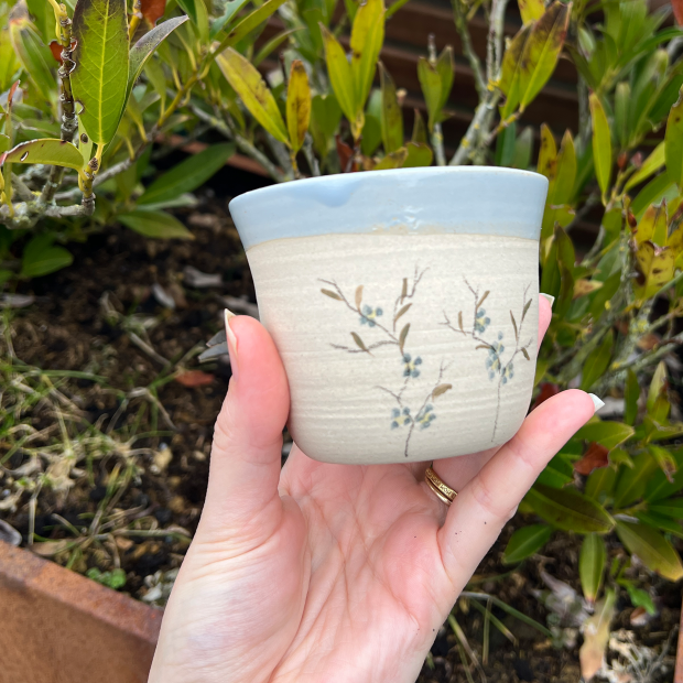 STINEMEI KERAMIK - KOP U/HANK - LAV | BLÅ/BLÅGREN