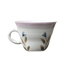 STINEMEI KERAMIK - KOP M/HANK - ROSA/BLÅ BLOMST