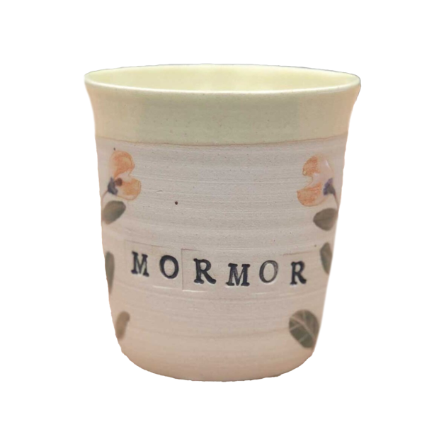 STINEMEI KERAMIK - PERSONLIG KOP  | MORMOR/GUL/MILD BLOMST