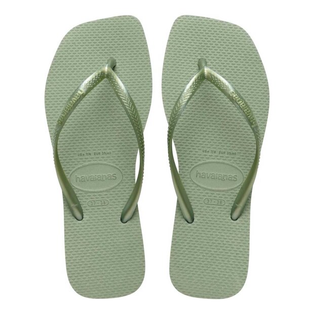 HAVAIANAS - SLIM SQUARE KLIPKLAPPER | SMOKE GREEN