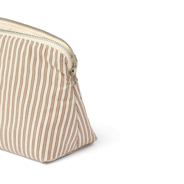 STUDIO FEDER - CELIA MINI TOILETTASKE | BROWN BEACH STRIPE
