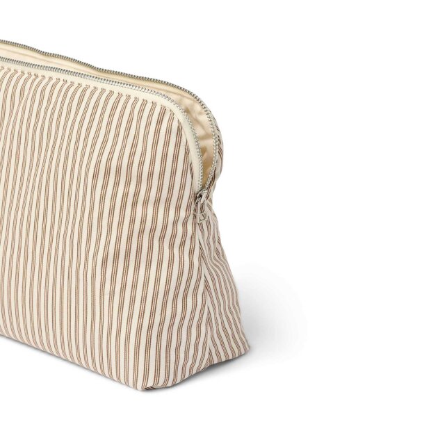 STUDIO FEDER - CELIA TOILETTASKE 30X20X10 CM | BROWN BEACH STRIPE