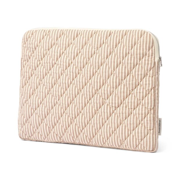 STUDIO FEDER - LARA LAPTOP CASE - COTTON | BROWN BEACH STRIPE