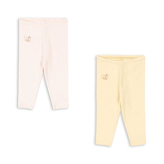 FANGA - PERLA 2-PACK LEGGINGS | BANANA CREPE/CREOLE PINK