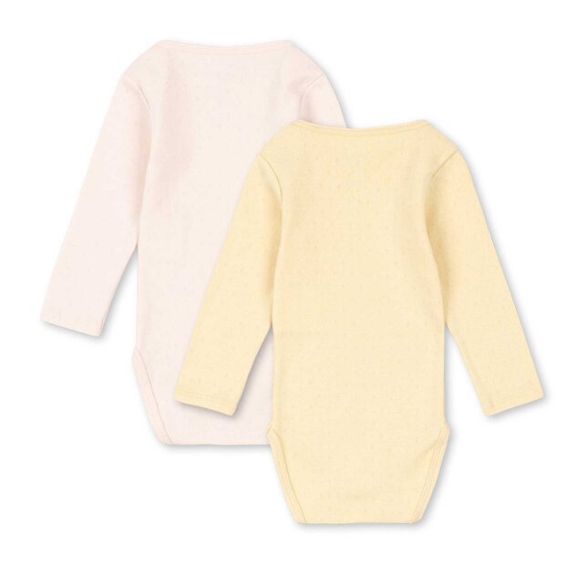 FANGA - PERLA 2-PACK LS BODY | BANANA CREPE/CREOLE PINK