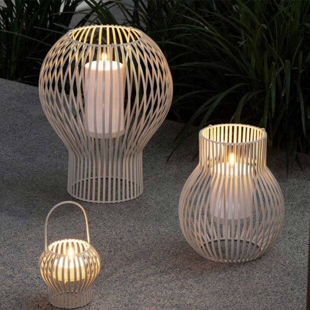 UYUNI - UPSIDE DOWN LANTERN - LARGE | LIGHT GREY